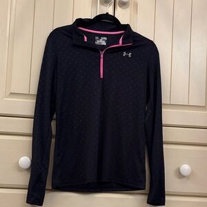 Under Armour Black Pullover with Pink Trim